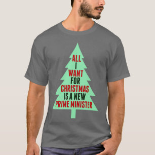 Camiseta Tudo o que quero no Natal é um novo primeiro-minis