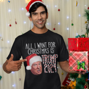 Camiseta Tudo o que quero para o Natal é Trump 2024