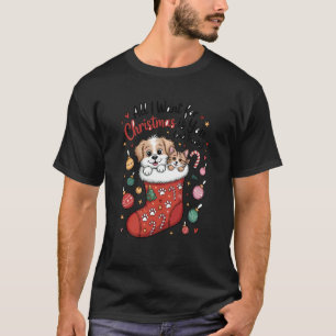 Camiseta Tudo o que Quero para o Natal Meia Cachorrinho e G