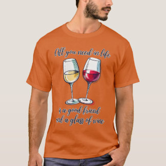 Camiseta Tudo o que uma Mulher Precisa na Vida é um Bom Ami