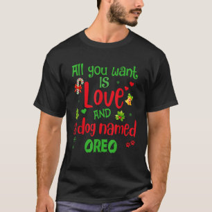 Camiseta Tudo o que você precisa é amor e um cachorro chama