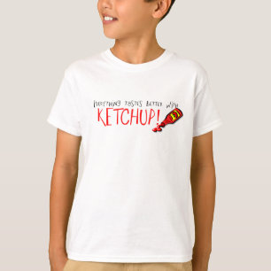 Camiseta Tudo prova melhor com ketchup