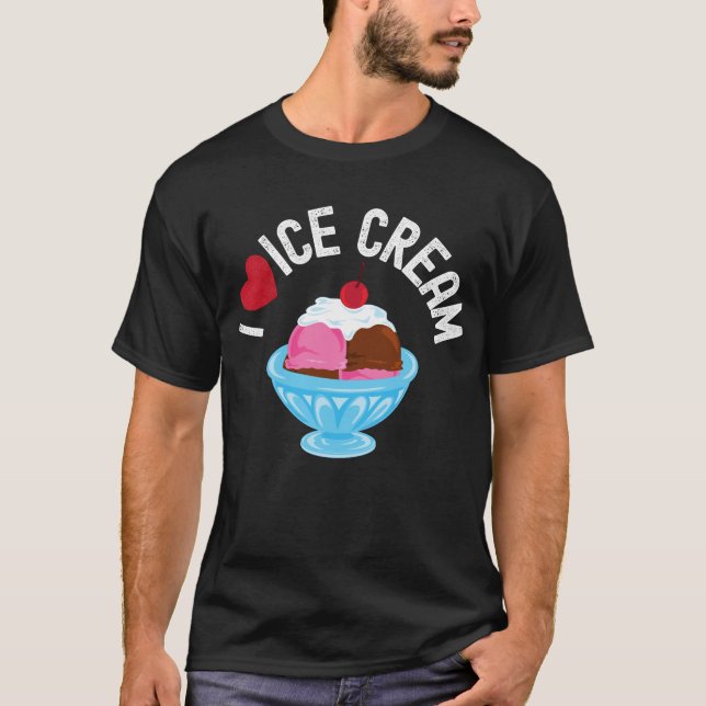 Camiseta Tudo Que Eu Amo É Sorvete (Frente)