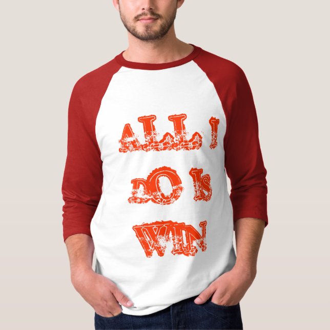 Camiseta Tudo que eu faço é Raglan da vitória (Frente)