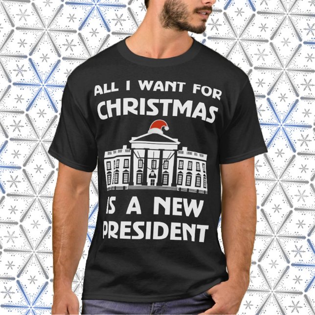 Camiseta Tudo que eu quero no Natal é uma nova Presidente S (Christmas President)