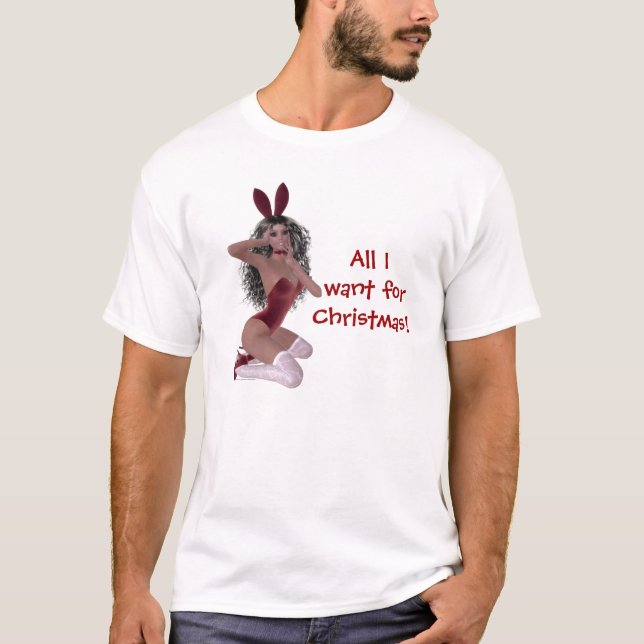 Camiseta Tudo que eu quero para a lingerie do vermelho da (Frente)