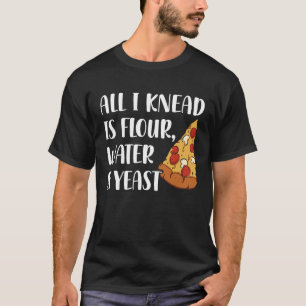 Camiseta Tudo Que Eu Sei É Água De Farinha E Pizza De Leved
