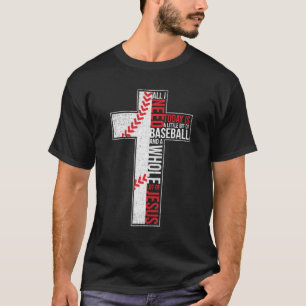 Camiseta Tudo Que Preciso É Baseball E Jesus Cruz Cristã