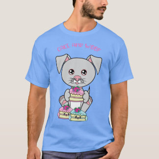 Camiseta Tudo que preciso é bolo, bolo de cachorros e cacho