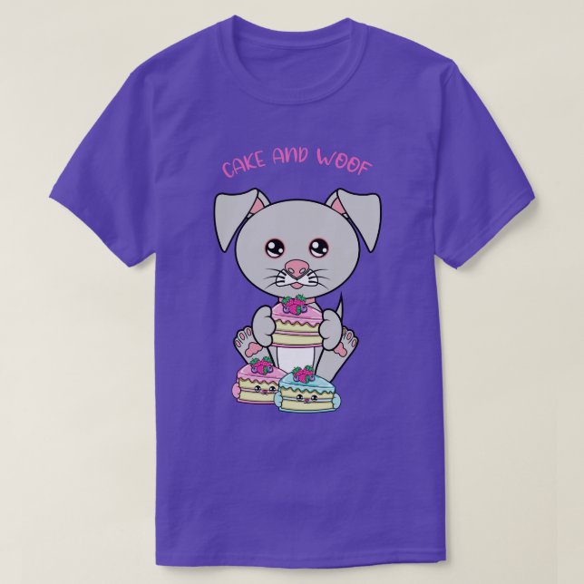 Camiseta Tudo que preciso é bolo, bolo de cachorros e cacho (Frente do Design)
