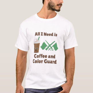 Camiseta Tudo que preciso é Guarda de café e cor