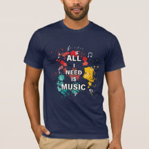 Tudo que preciso é música, amantes coloridos da mú
