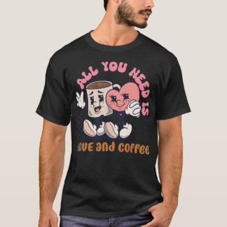 Camiseta tudo que você precisa é amor e café