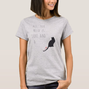 Camiseta Tudo que você precisa é amor e um gato