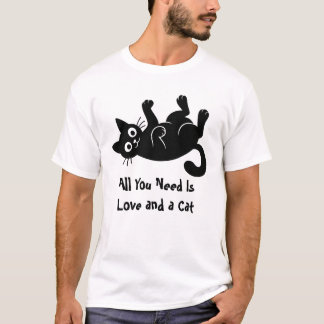 Camiseta Tudo que você precisa é amor e um gato