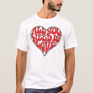 Camiseta Tudo que você precisa é amor (o t-shirt da cor