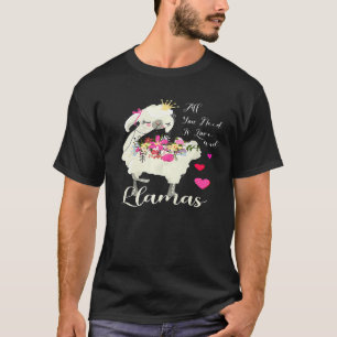 Camiseta Tudo Que Você Precisa É De Amor E Lhamas Premium