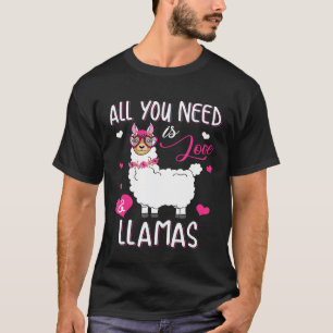 Camiseta Tudo Que Você Precisa É De Amor Llamas Llama Amam