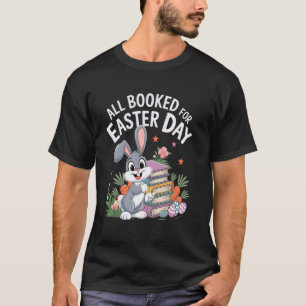 Camiseta Tudo Reservado para a Páscoa Coelho Fofo Lendo Bib