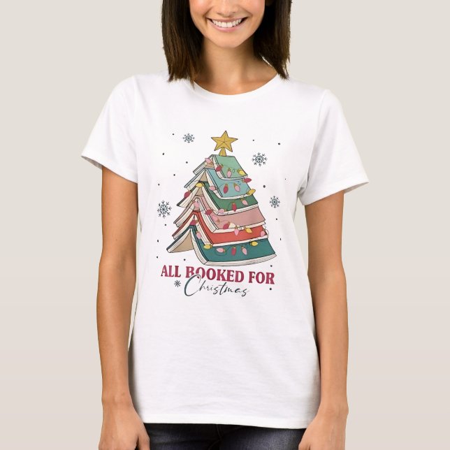Camiseta Tudo Reservado Para O Livro De Natal Leve Da Árvor (Frente)