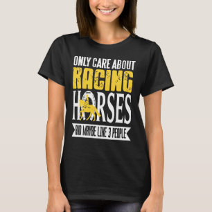 Camiseta Tudo Sobre Cavalos de Corrida Vibrações Divertidas