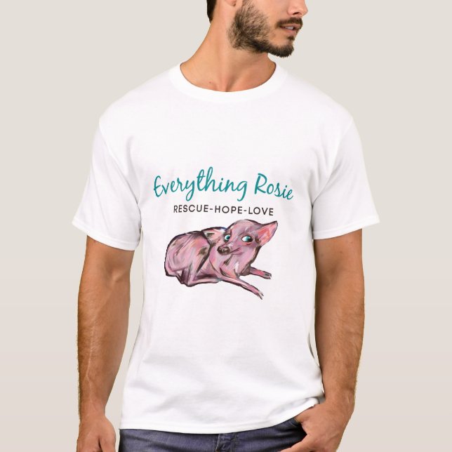 Camiseta Tudo t-shirt básico dos homens de Rosie (Frente)