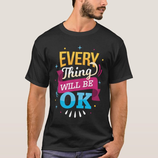 Camiseta Tudo Vai Ficar Bem | vibe positivo (Frente)
