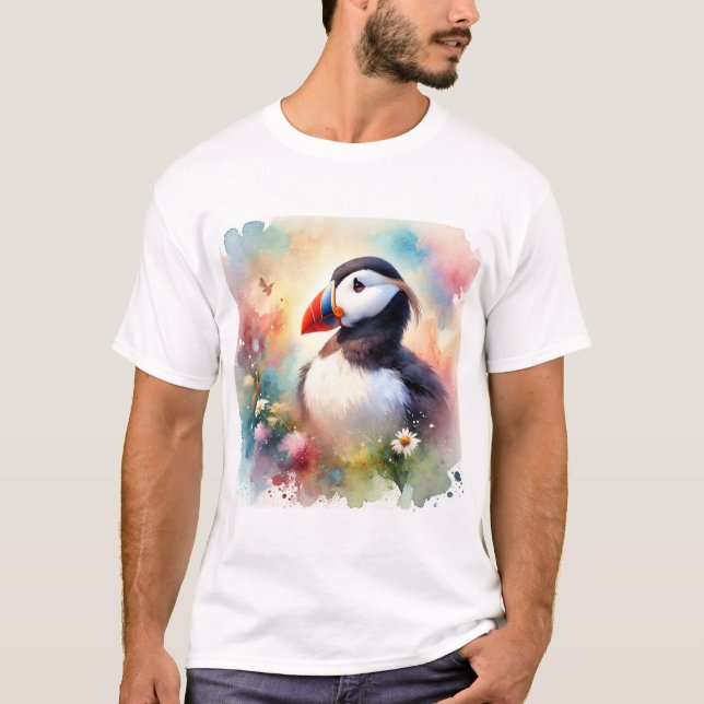 Camiseta Tufted Puffin 190724AREF125 - Watercolor (Frente)