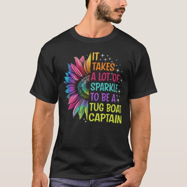 Camiseta Tug Boat Captain Sparkle (Frente)