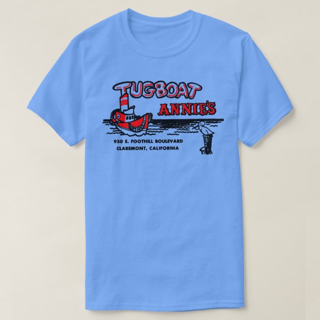 Camiseta Tugboat Annies California Retro Meio século Aesthe (Frente do Design)