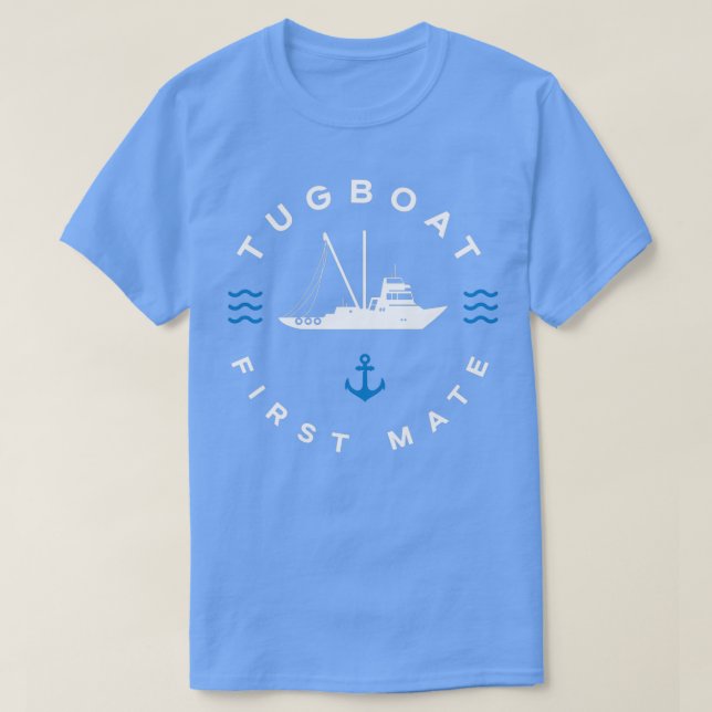 Camiseta Tugboat Barco de velejação de barco à vela Engraça (Frente do Design)