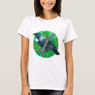 Camiseta Tui da Nova Zelândia - Pintura em acrílico