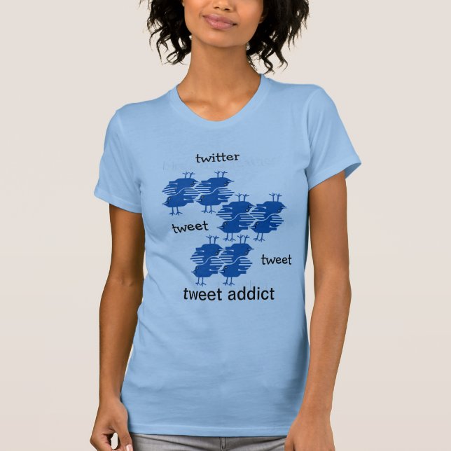 Camiseta tuíte viciado em tweet no twitter (Frente)