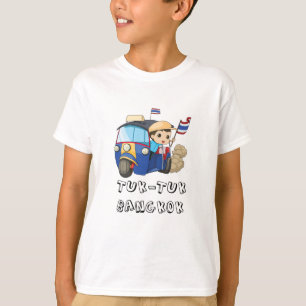 Camiseta Tuk Tuk Bangkok - texto gráfico de suvenir Tailâ