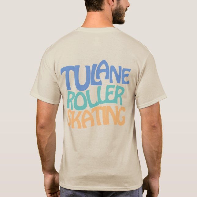 Camiseta "Tulane Roller Skating" Tan Graphic T shirt (Verso)