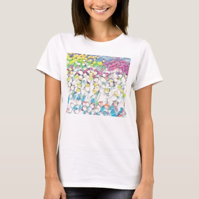 Camiseta Tulip multicolorido superior (Frente)