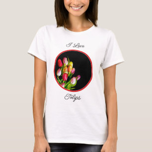 Camiseta Tulip Painting - Arte Flor Original