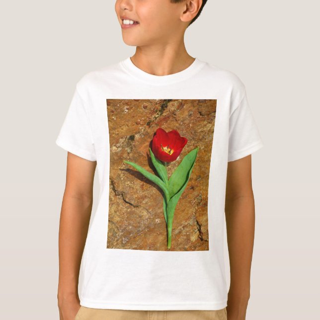 Camiseta Tulipa Amarela e Vermelha (Frente)