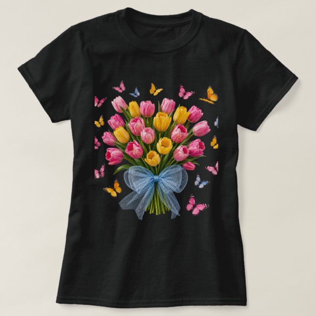 Camiseta Tulipa & Borboleta (Frente do Design)