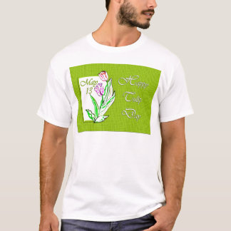 Camiseta Tulipa dia o 13 de maio feliz