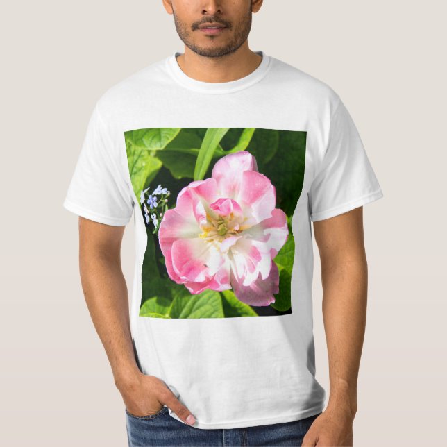 Camiseta Tulipa rosa-branca (Frente)