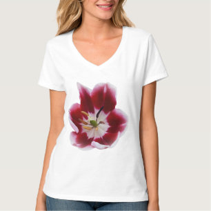Camiseta Tulipa vermelha profunda