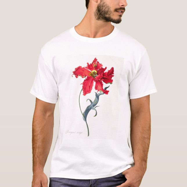 Camiseta Tulipa: Vermelho de Perroquet (Frente)