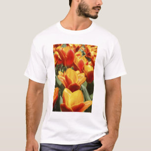 Camiseta Túlipas abundam nos Jardins Keukenhof, Holanda.