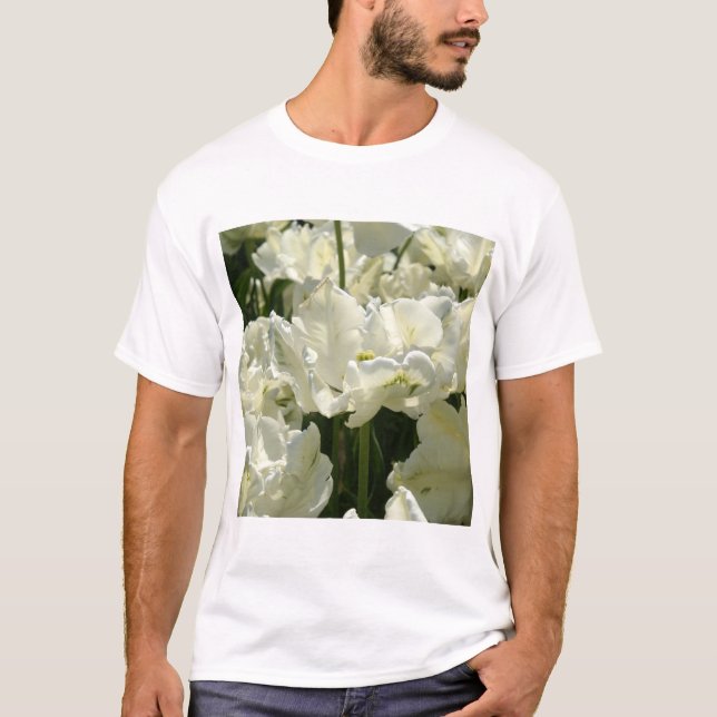 Camiseta Tulipas brancas (Frente)