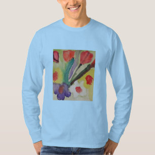 Camiseta Tulipas de abstrato e Flores de Mola