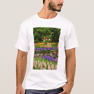 Camiseta Tulipas de mesa no jardim, Jardins Keukenhof,