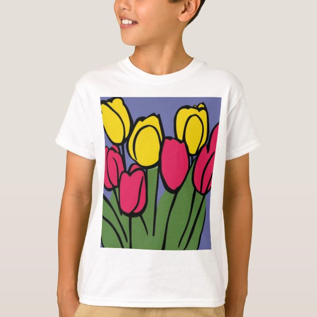 Camiseta Tulipas de primavera (Frente)