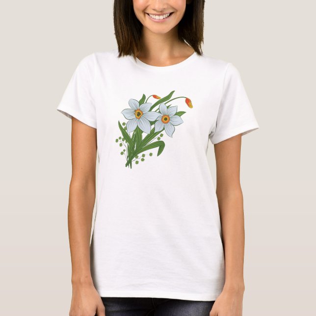 Camiseta Tulipas e Flores de Narcisos (Frente)
