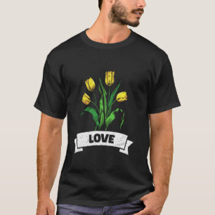 Camiseta Tulipas Engraçadas Tulipas Amor Primavera Hippie J